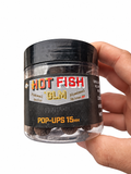 Dynamite Hot Fish & GLM Pop-Ups 15 mm sobre fondo blanco