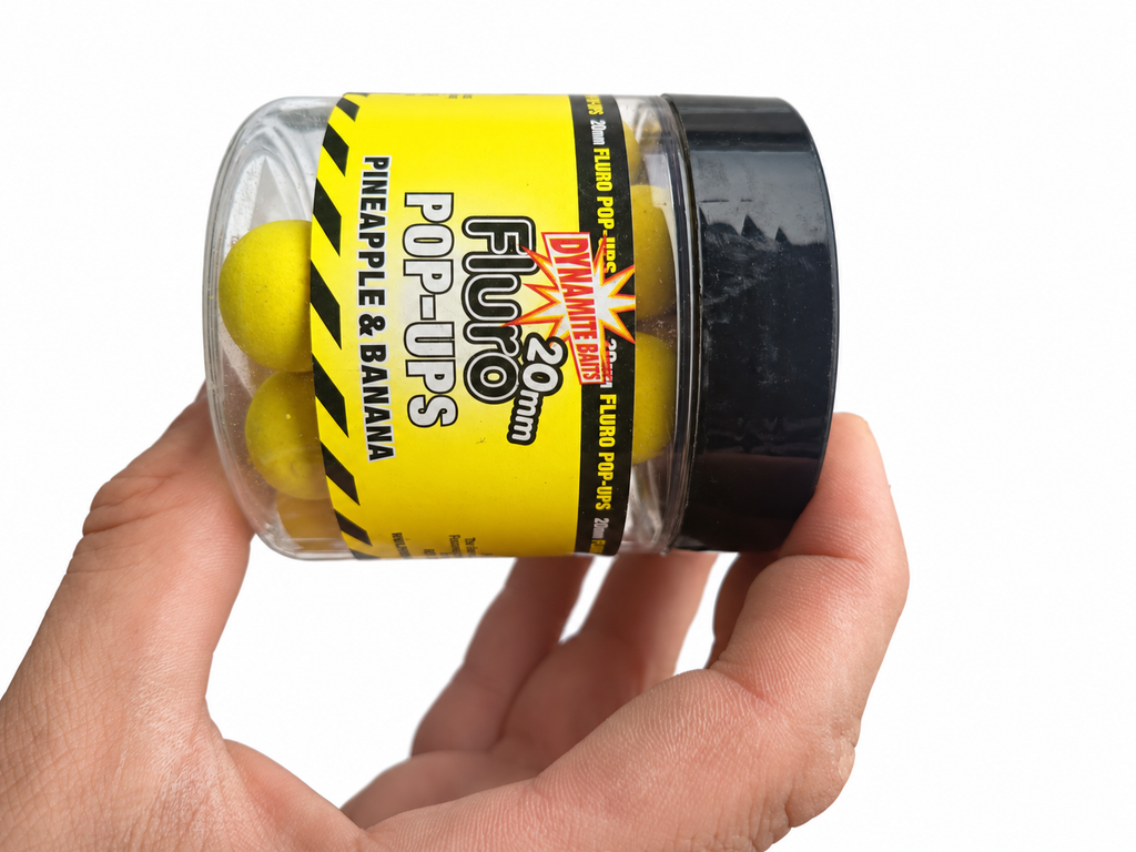 Dynamite Fluro Pop-Ups Pineapple & Banana 20 mm sobre fondo blanco