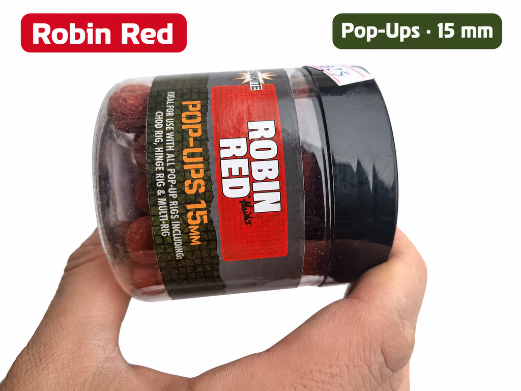 Dynamite Robin Red Pop-Ups 15 mm con datos de su etiqueta