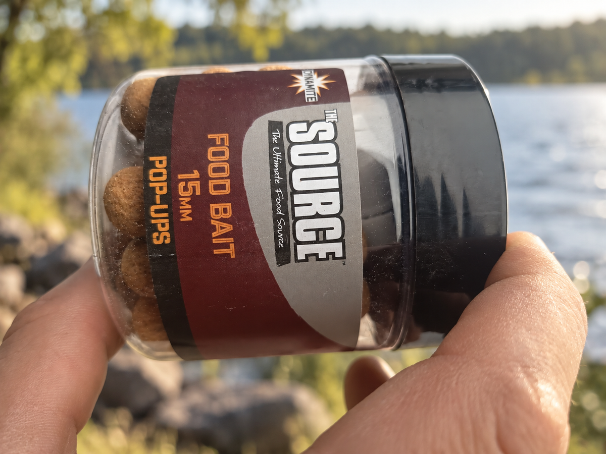 Dynamite The Source Food Bait Pop-Ups 15 mm en ambiente de pesca