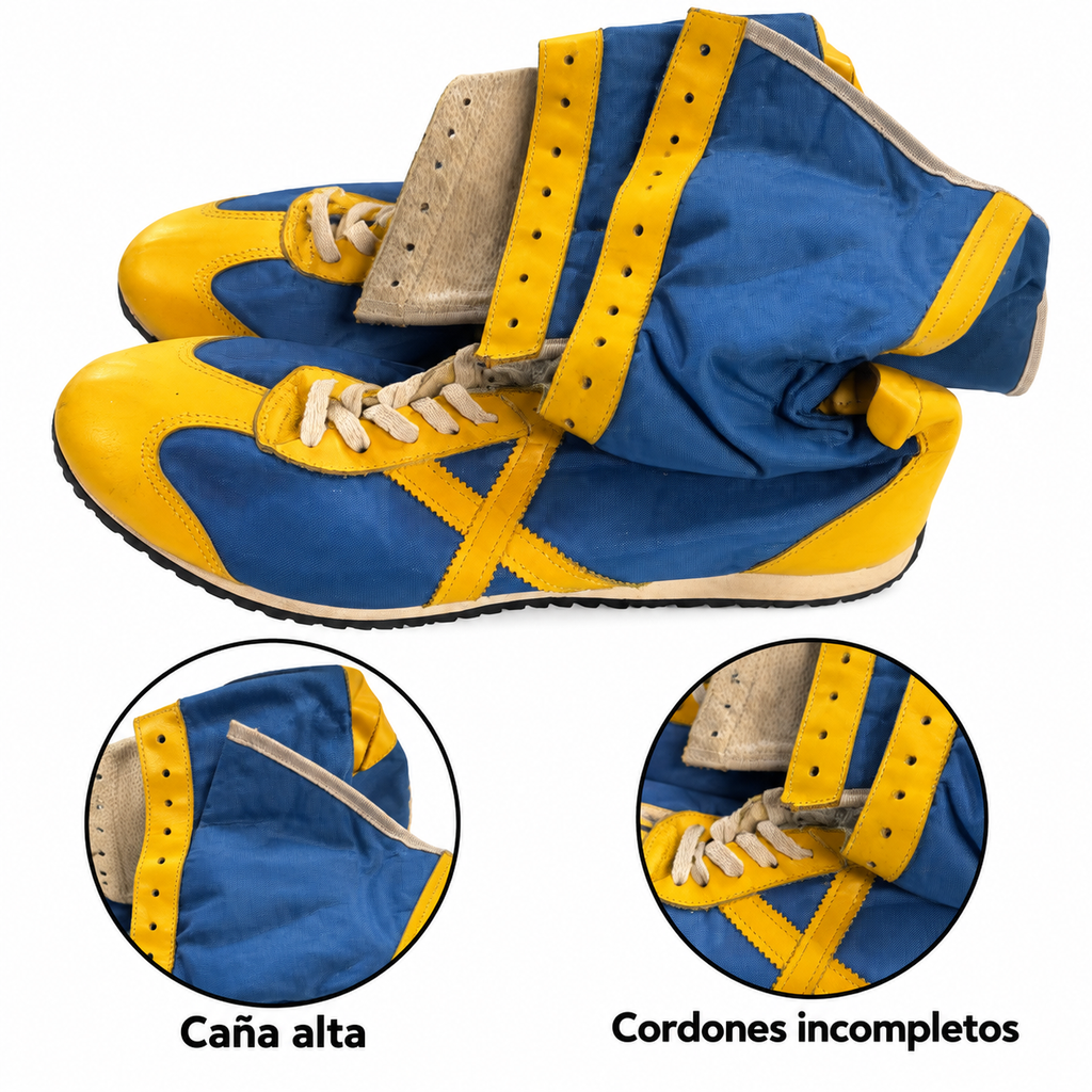 Zapatillas altas azul y amarillo talla44, unidadZ10, vista2
