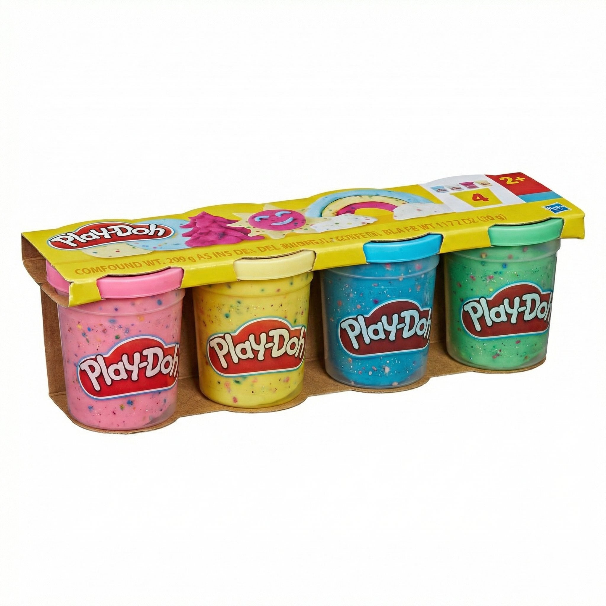 Play-Doh Confetti Pack 4 Botes Plastilina con Purpurina - Hasbro