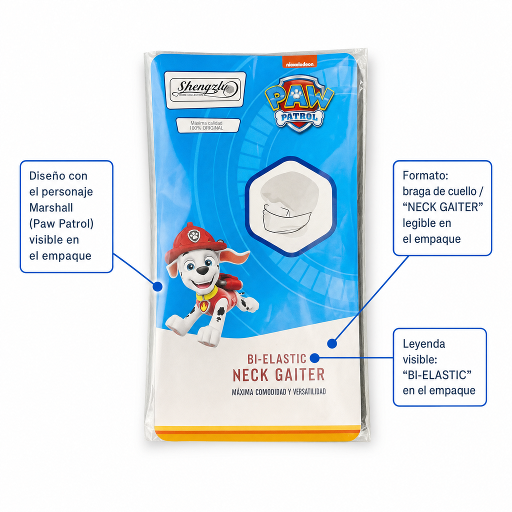 Paw Patrol braga de cuello Marshall bi-elástica