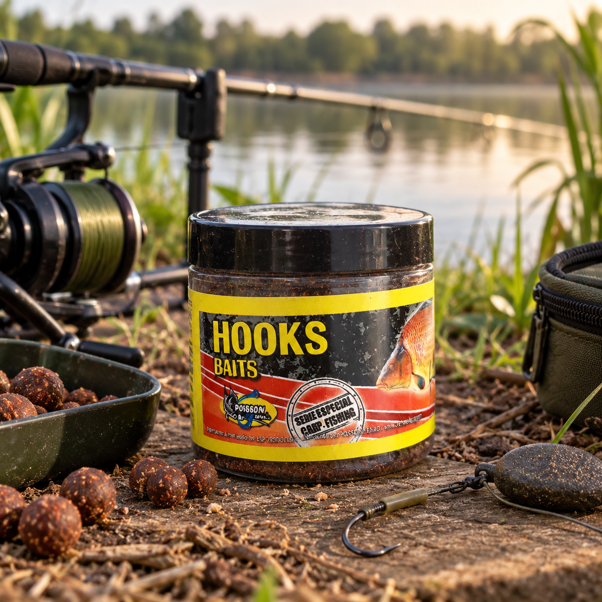 Poisson Fenag Hooks Baits en ambiente de pesca
