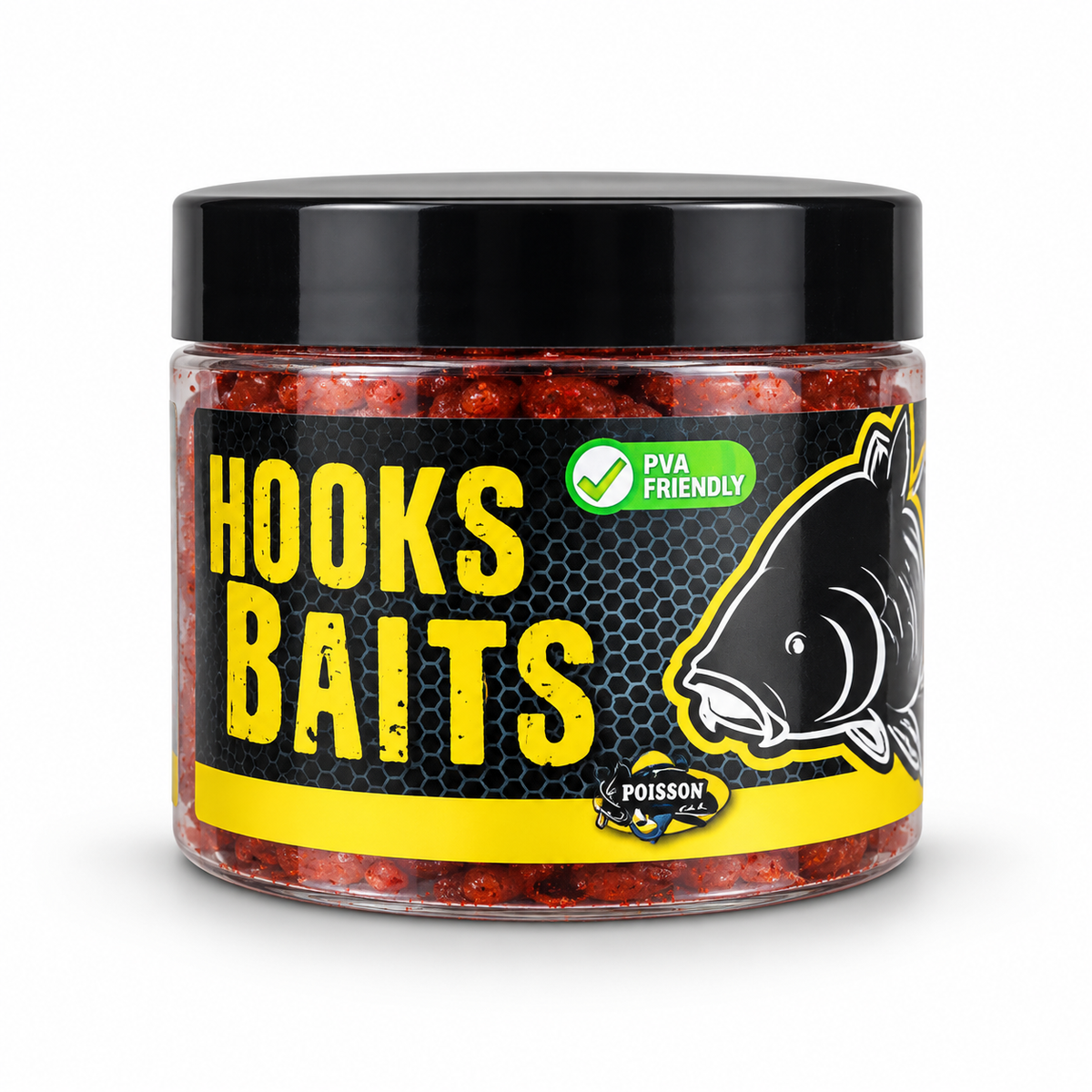 Poisson Fenag Hooks Baits PVA Friendly sobre fondo blanco