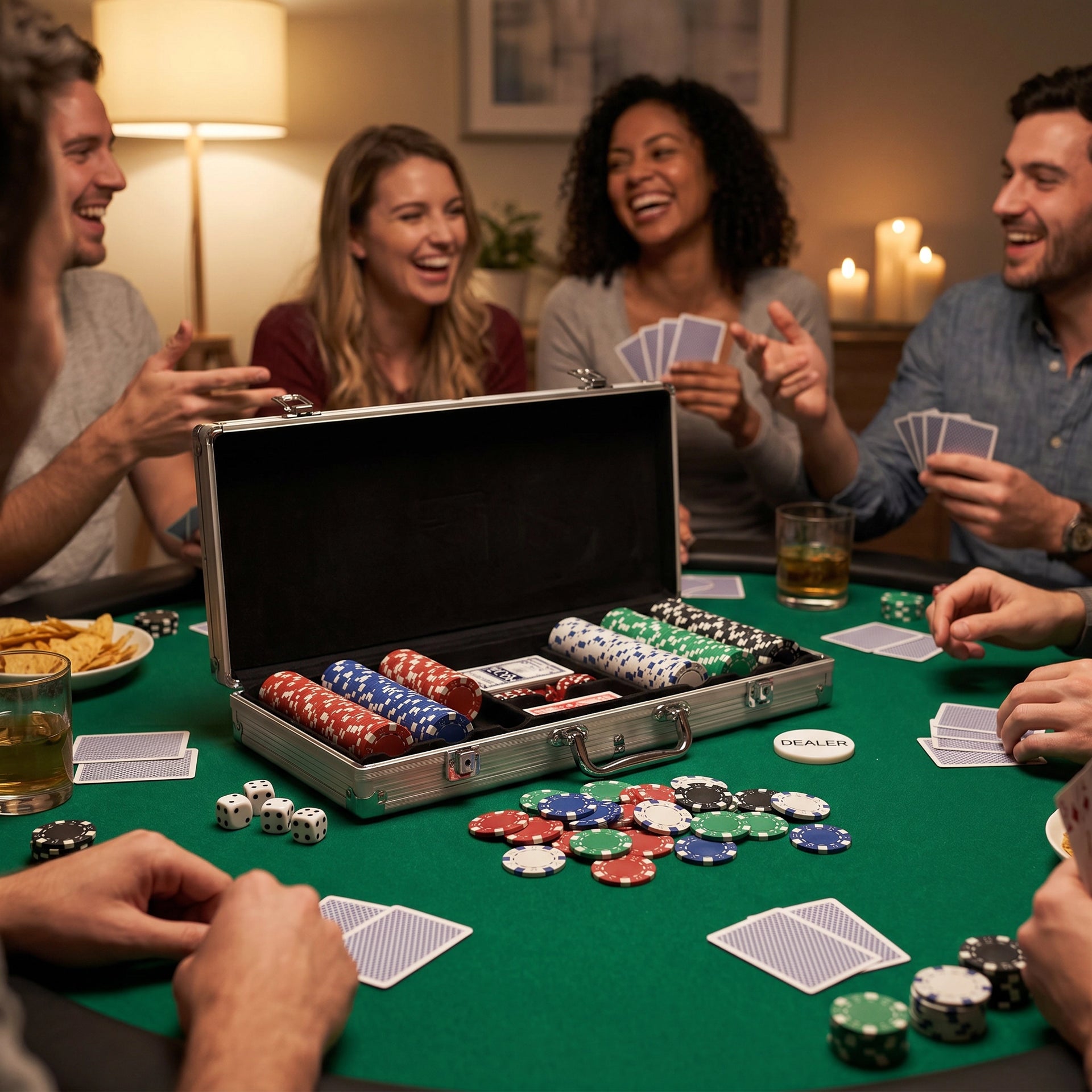 Set de Poker Texas Hold'em Deluxe — 500 Fichas con Maletín de Aluminio