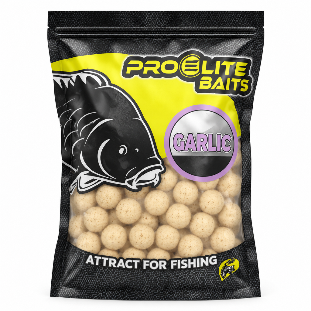 Pro Elite Baits Garlic sobre fondo blanco