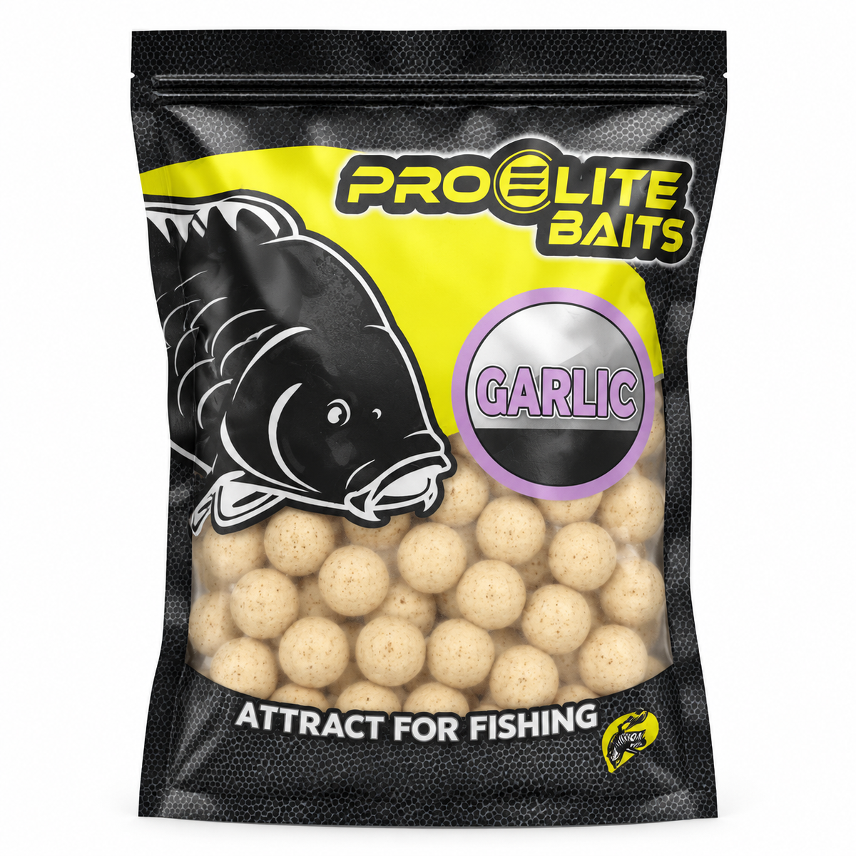 Pro Elite Baits Garlic sobre fondo blanco