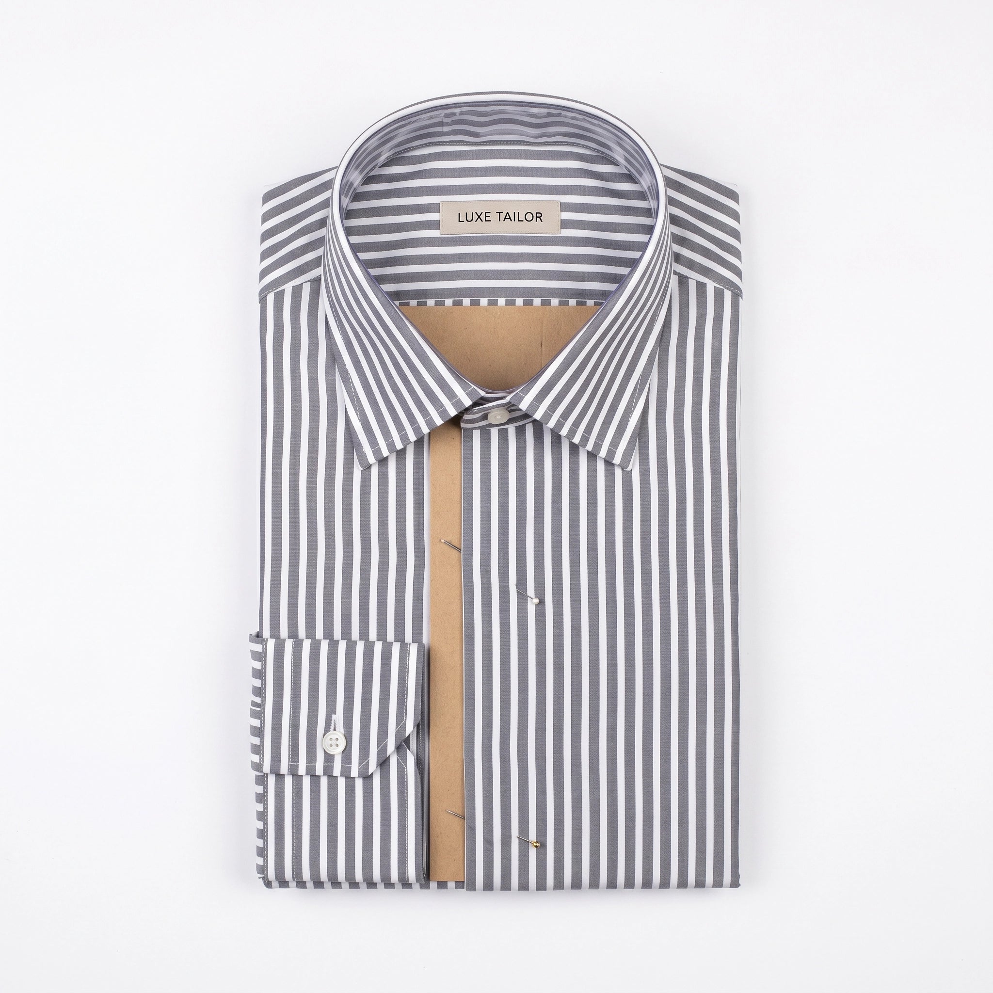 Camisa Hombre Rayas Gris Royal Class | Royal Class