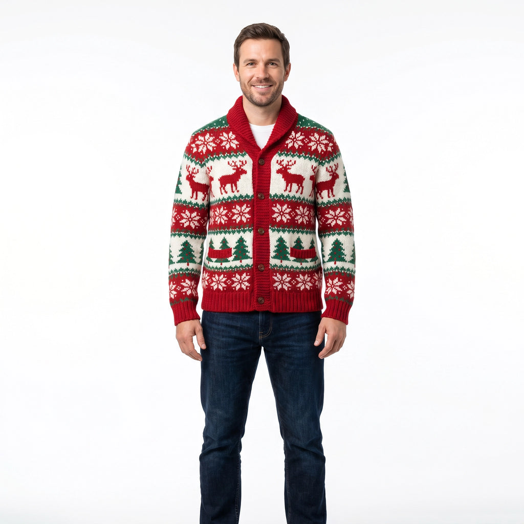 Cárdigan Navideño Hombre Multicolor | UP2 Fashion