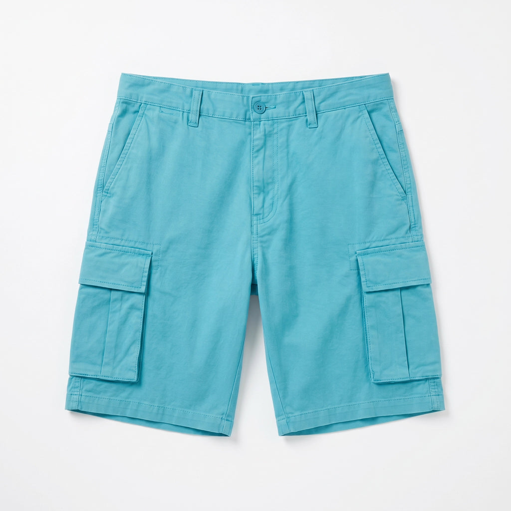Cargo Shorts Hombre Azul Turquesa | UP2 Fashion