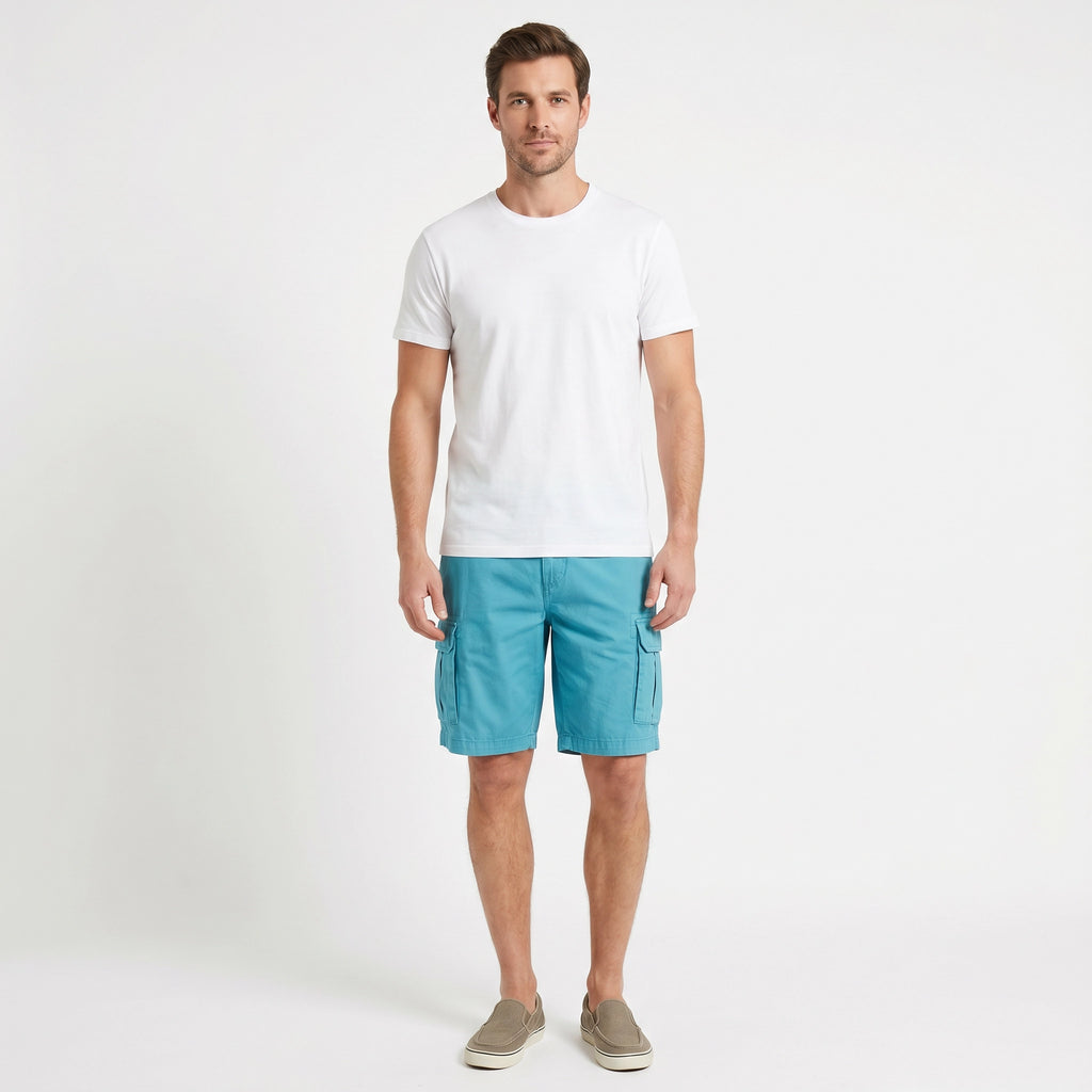 Cargo Shorts Hombre Azul Turquesa | UP2 Fashion