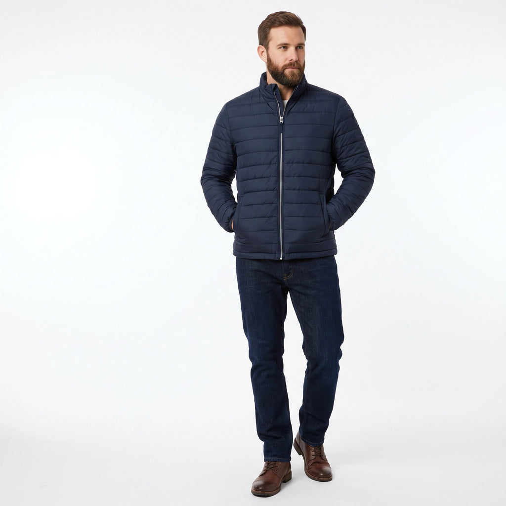 Chaqueta Acolchada Hombre Azul Marino | UP2 Fashion