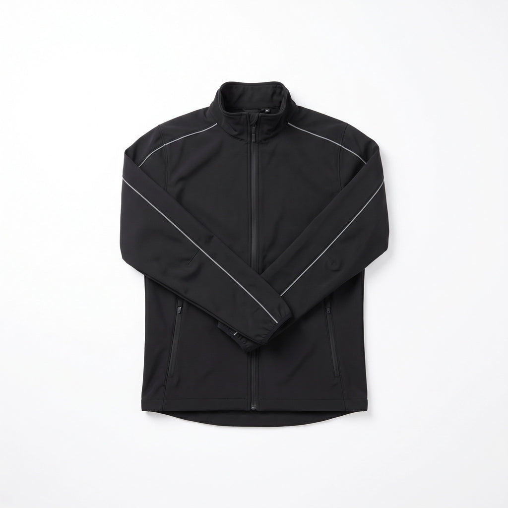 Chaqueta Softshell Running Hombre Negra | Crane