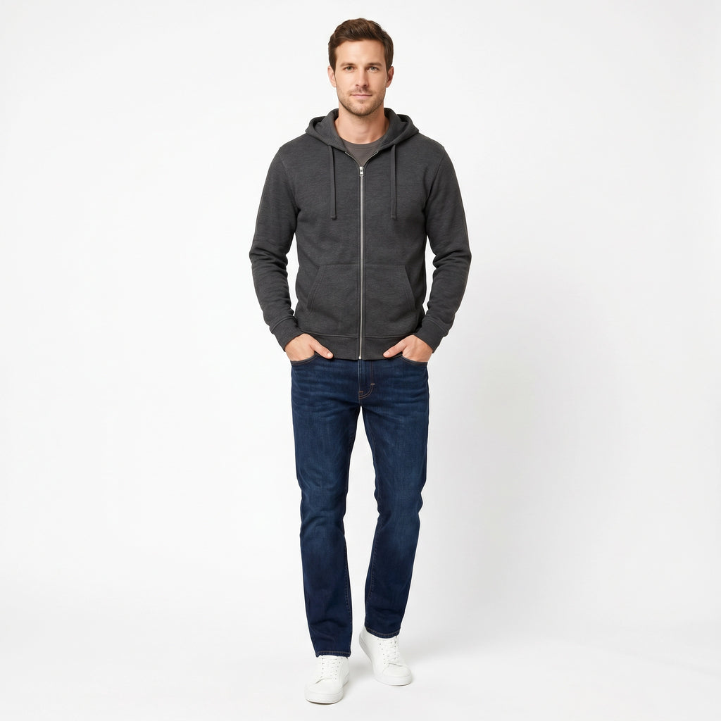 Chaqueta Sudadera Hombre Gris Antracita | UP2 Fashion