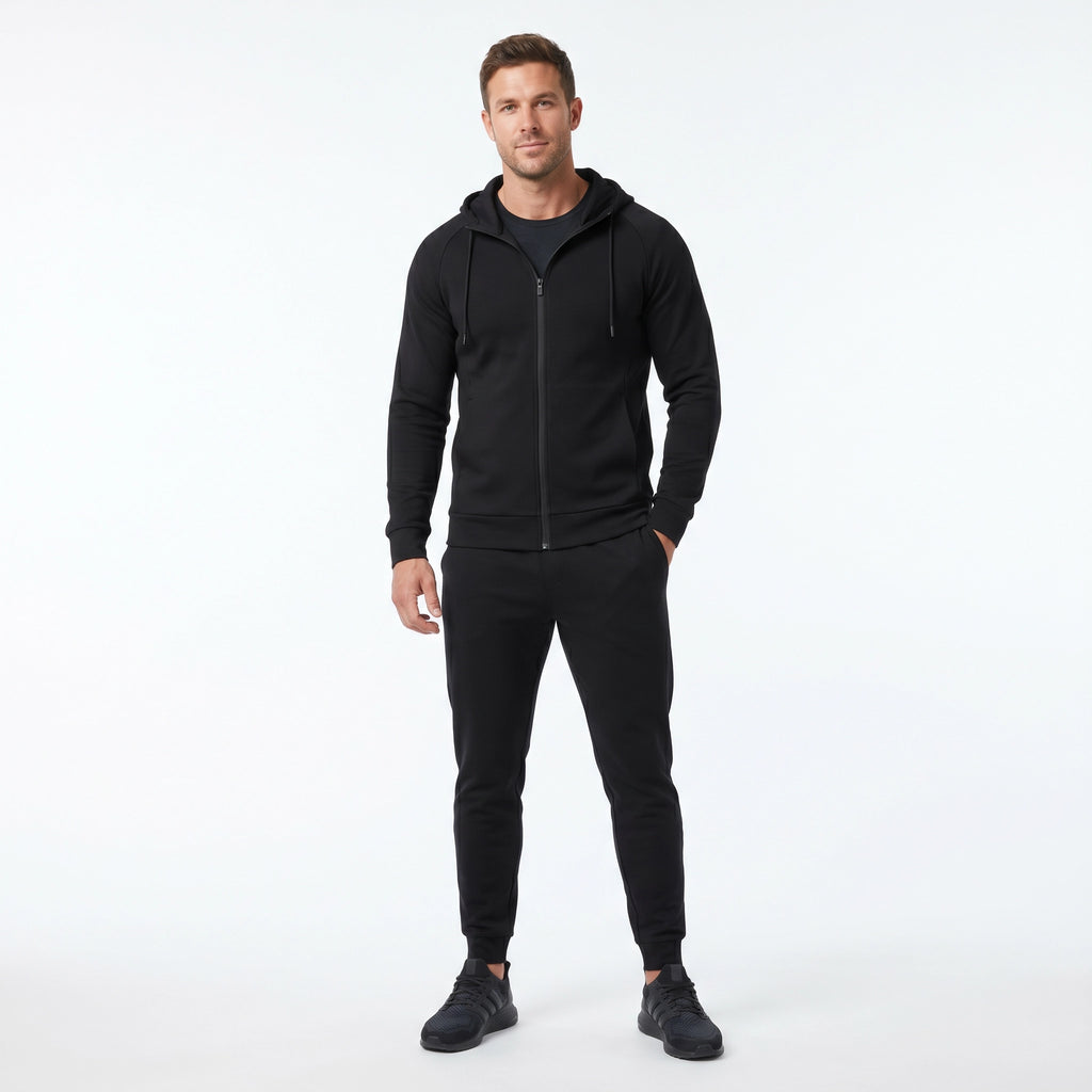 Chaqueta Sudadera Hombre Negra Urban | UP2 Fashion