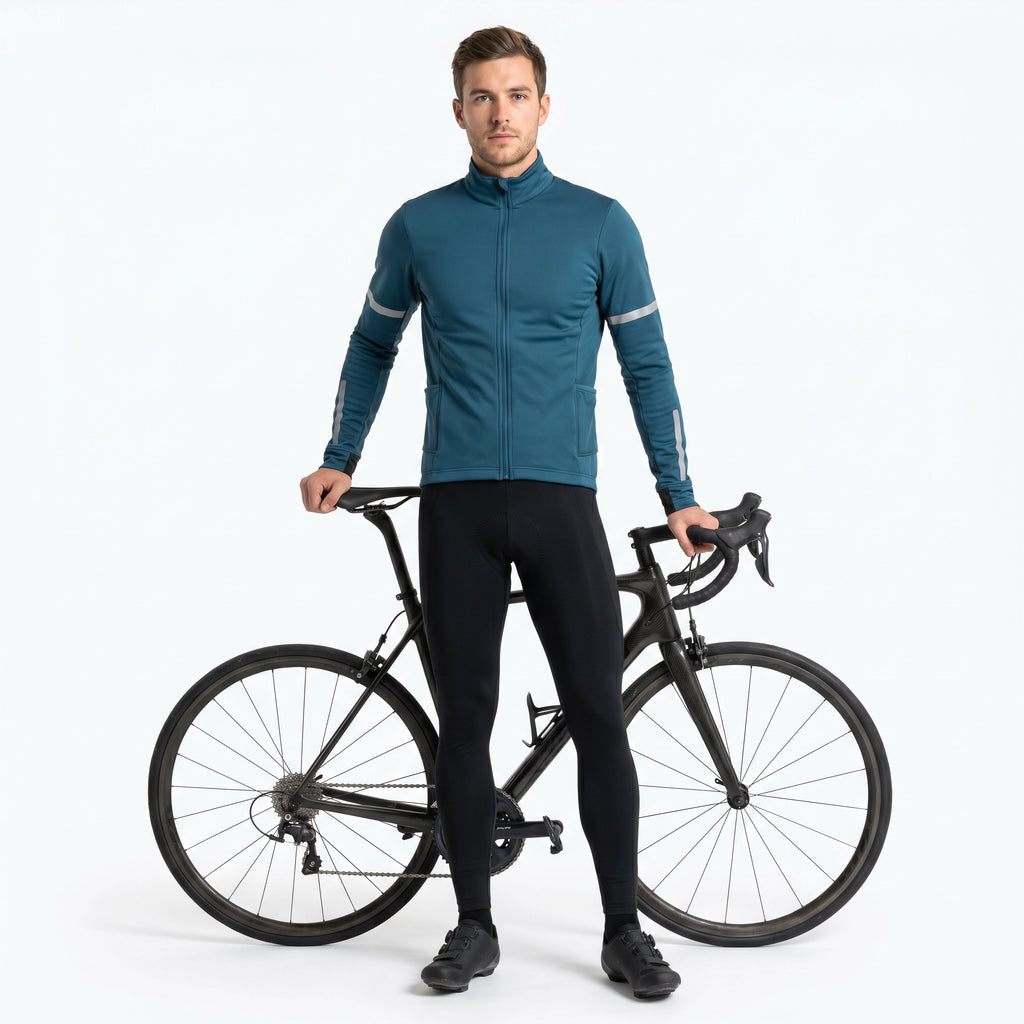 Chaqueta Térmica Ciclismo Hombre Azul Petróleo | Crane