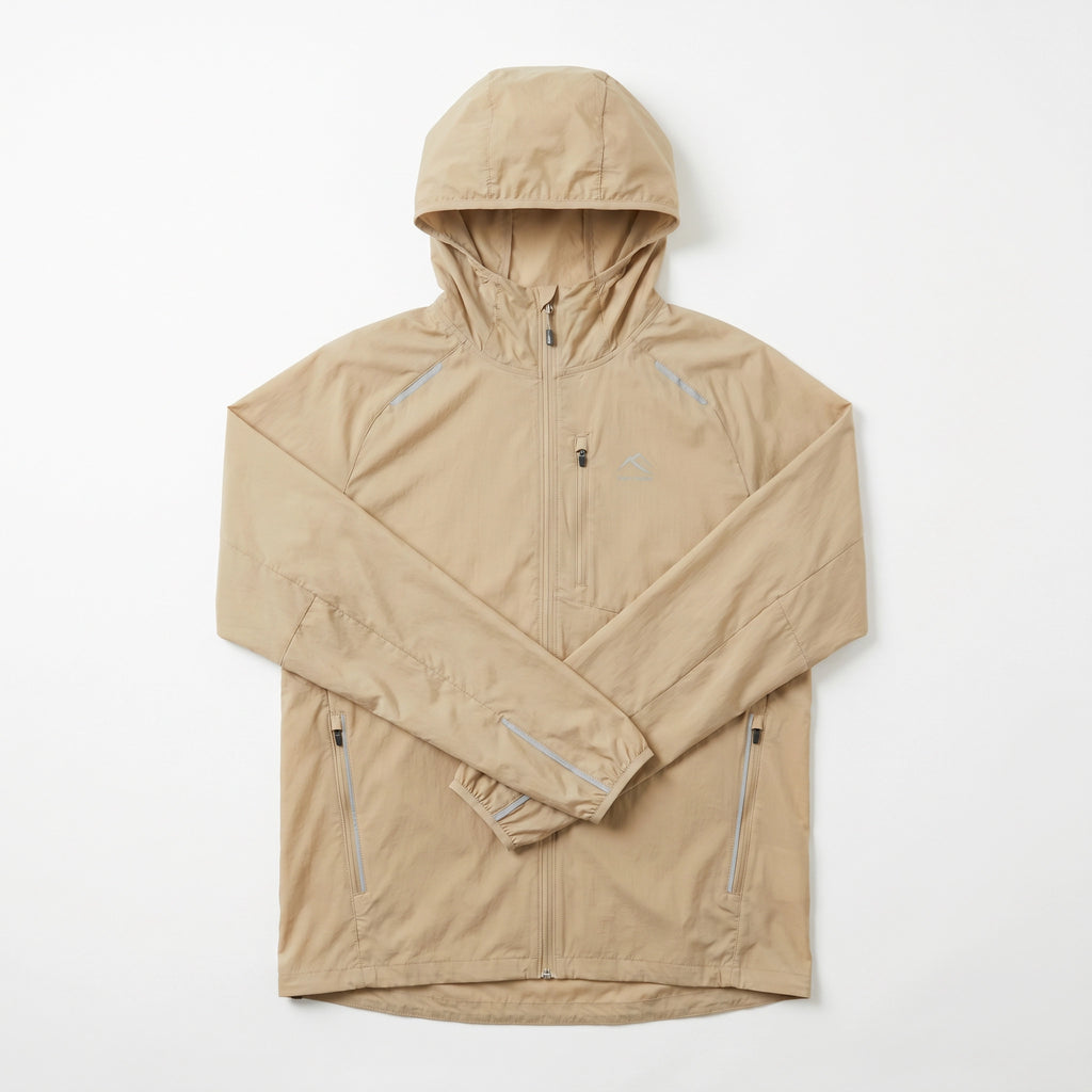 Chaqueta Trail Running Hombre Beige | Adventuridge