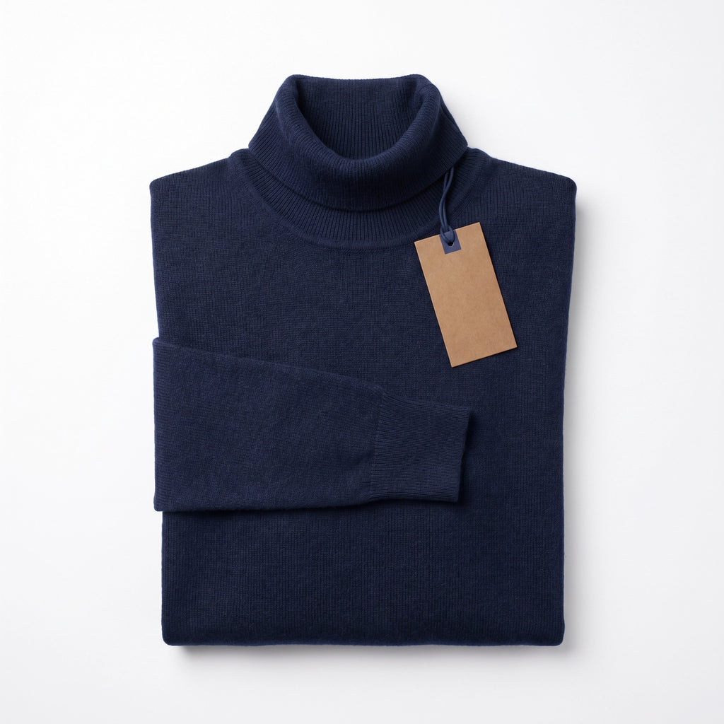 Jersey Cuello Alto Hombre Azul Marino | UP2 Fashion