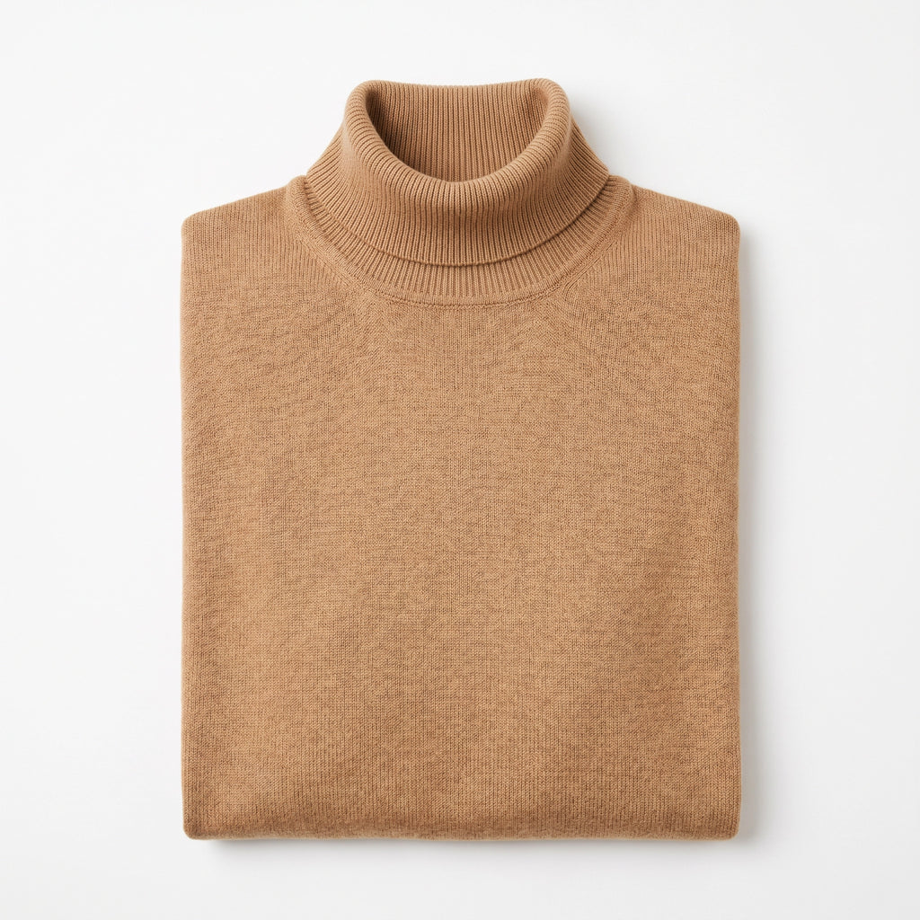 Jersey Cuello Alto Hombre Camel | UP2 Fashion