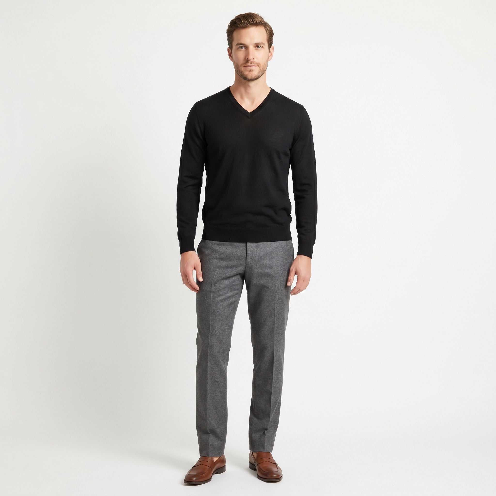 Jersey Merino Hombre Negro | UP2 Fashion