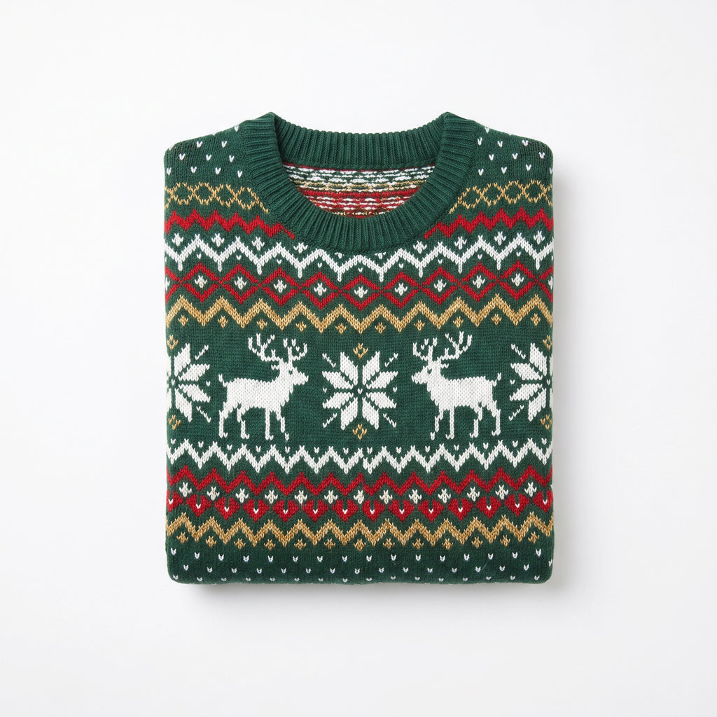 Jersey Navideño Hombre Verde Multicolor | UP2 Fashion
