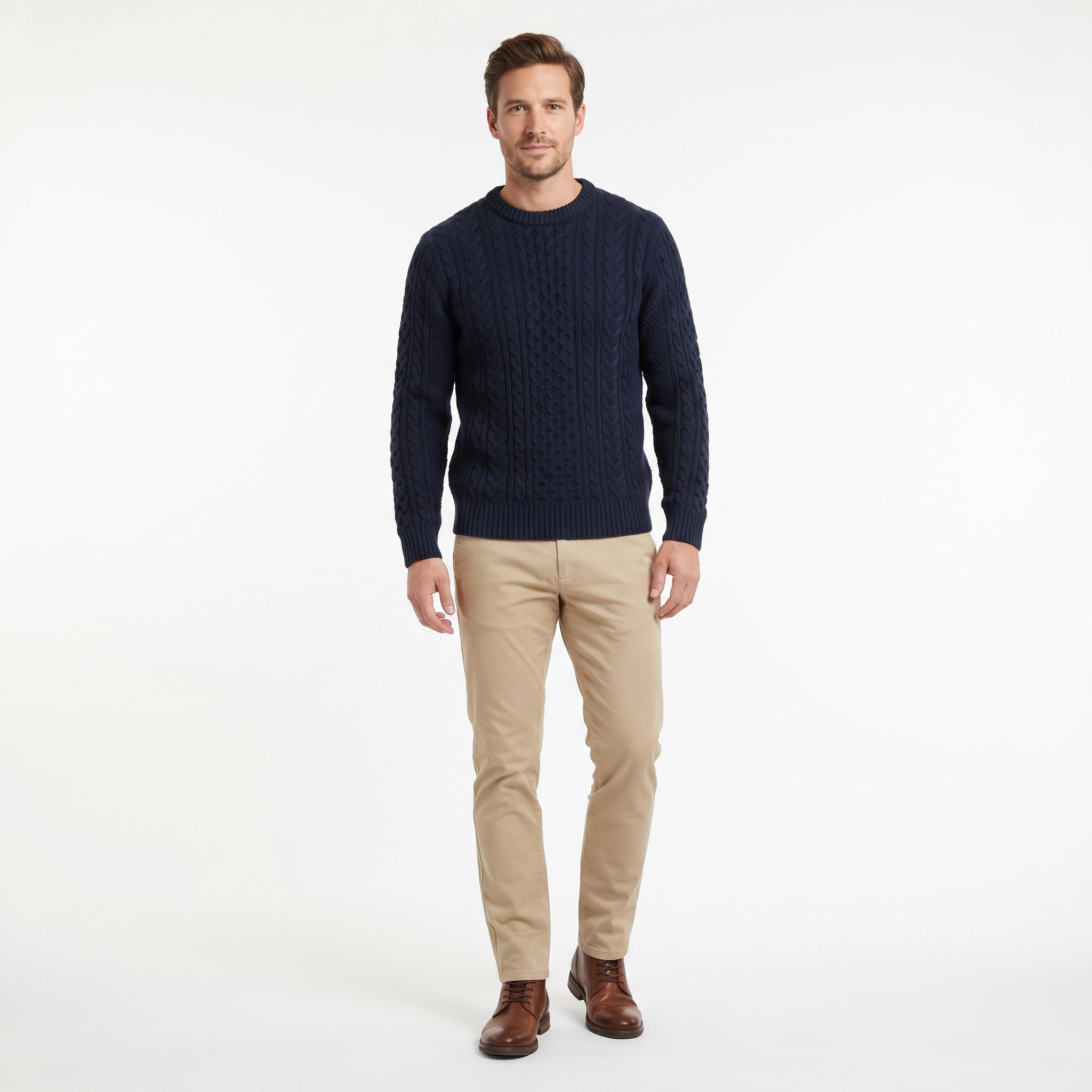 Jersey Punto Grueso Hombre Marino | UP2 Fashion
