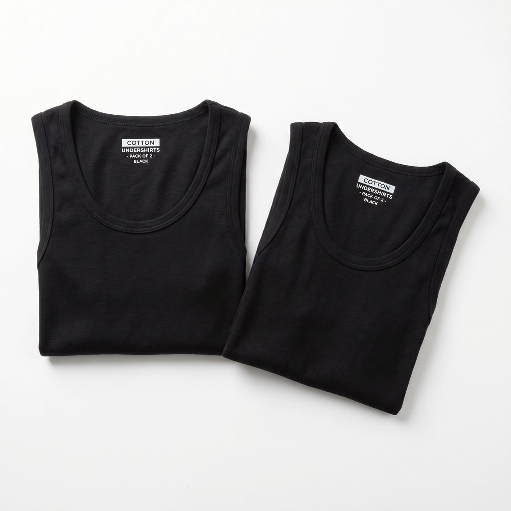 Pack 2 Camisetas Tirantes Hombre Negro | UP2 Fashion