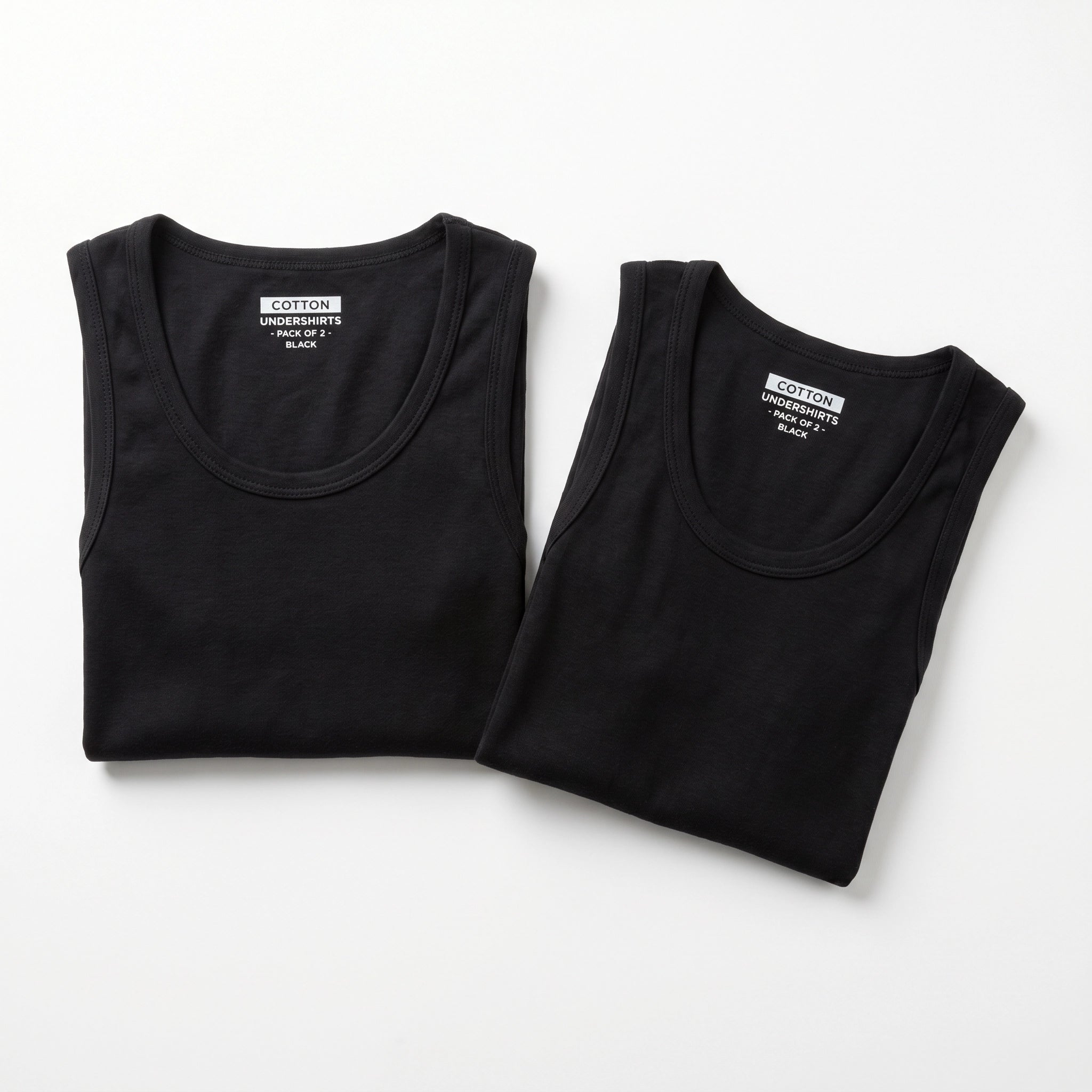 Pack 2 Camisetas Tirantes Hombre Negro | UP2 Fashion