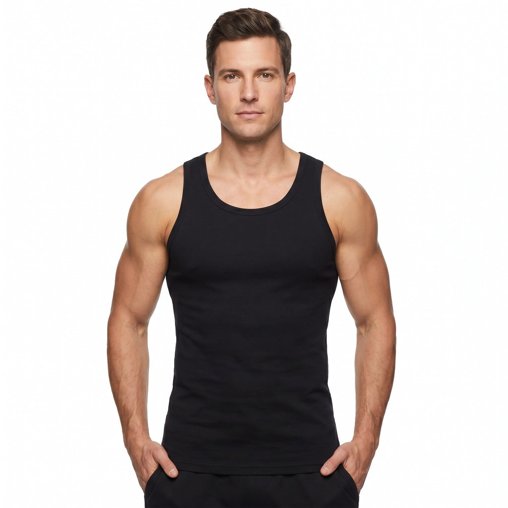 Pack 2 Camisetas Tirantes Hombre Negro | UP2 Fashion