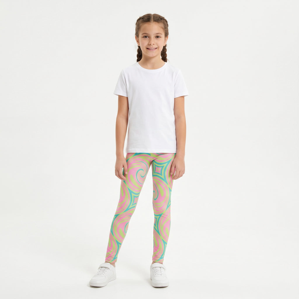 Pack 2 Leggings Infantiles Rosa/Verde | L&D