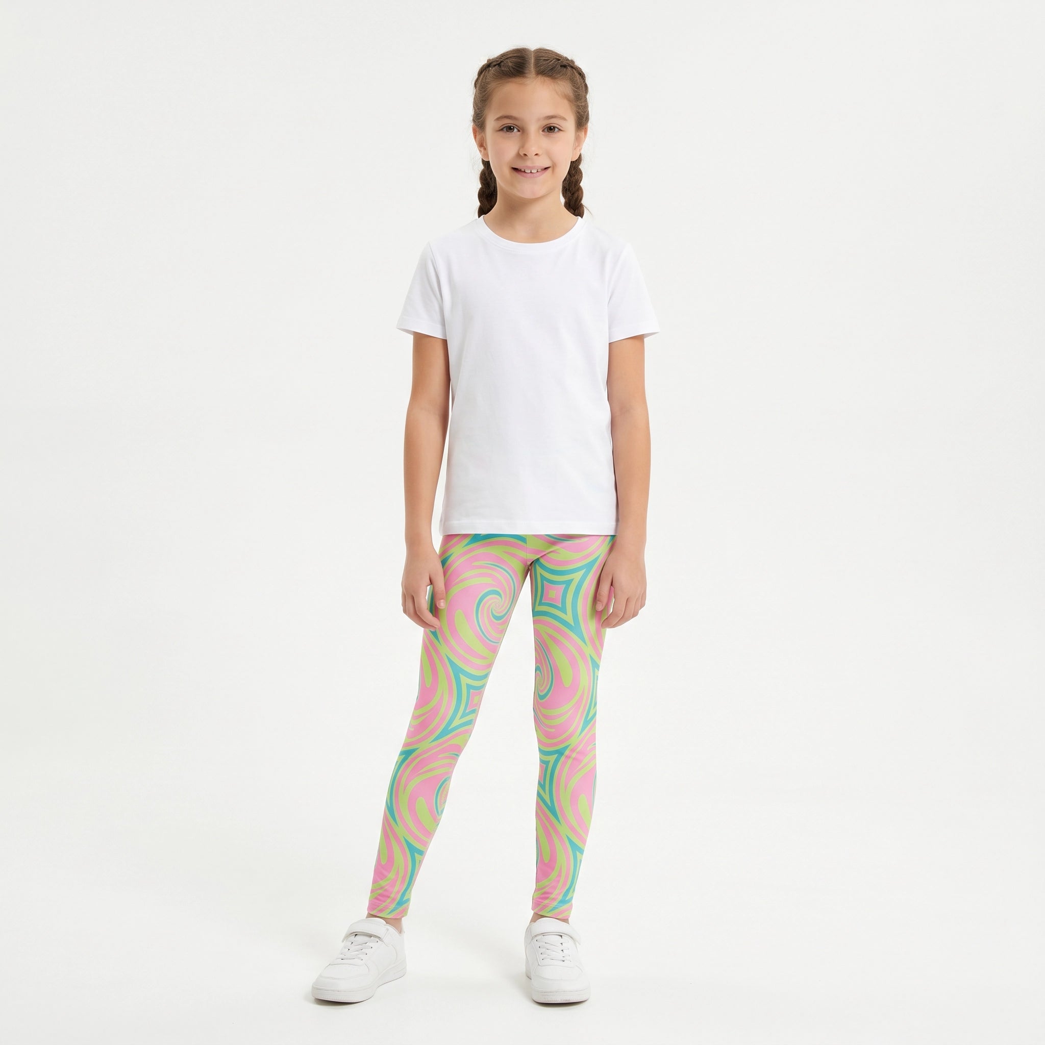 Pack 2 Leggings Infantiles Rosa/Verde | L&D