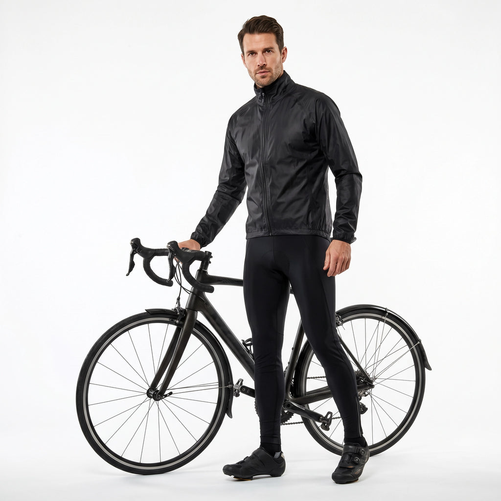 Pantalón Lluvia Ciclismo Hombre Negro | Crane