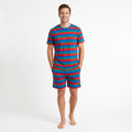 Pijama Corto Hombre Rayas Multicolor | UP2 Fashion