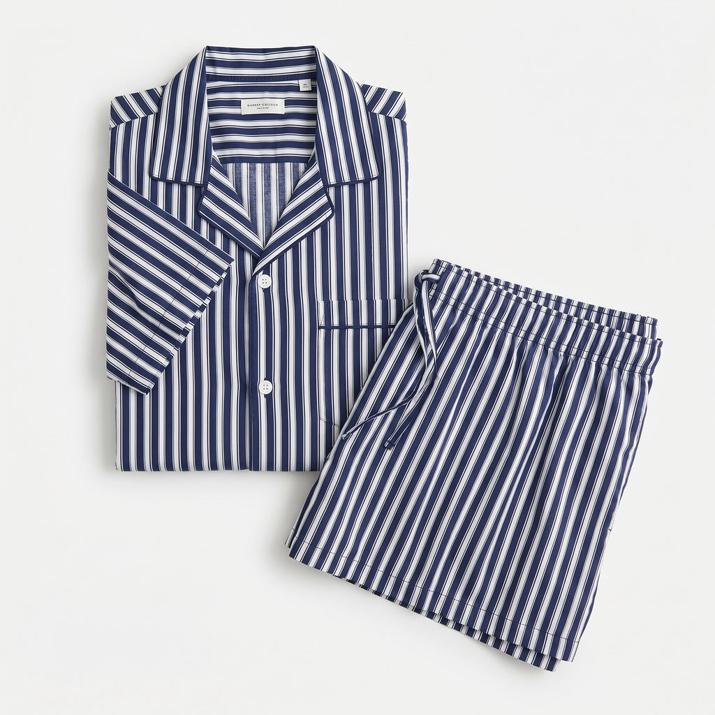 Pijama Corto Hombre Rayas Verticales | UP2 Fashion