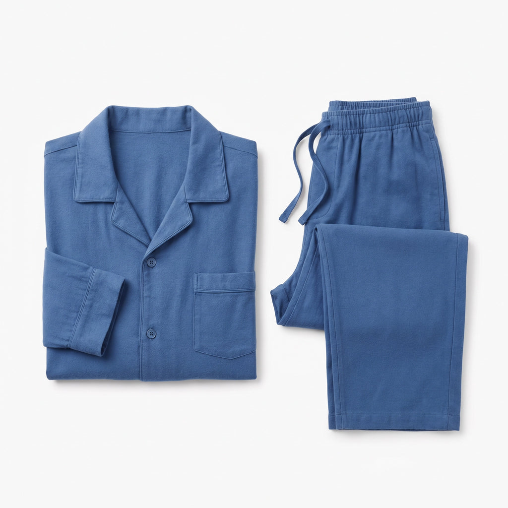 Pijama Largo Hombre Azul Medio | UP2 Fashion
