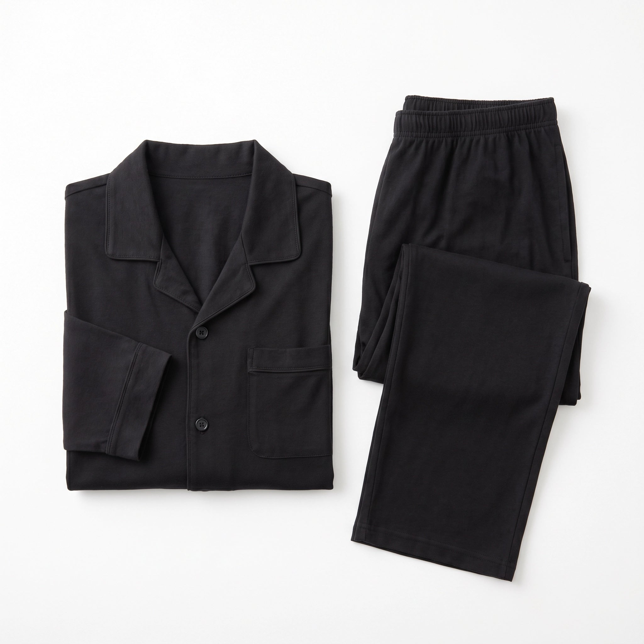 Pijama Largo Hombre Invierno Negro | UP2 Fashion