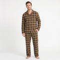 Pijama Largo Hombre Marrón/Caqui | UP2 Fashion