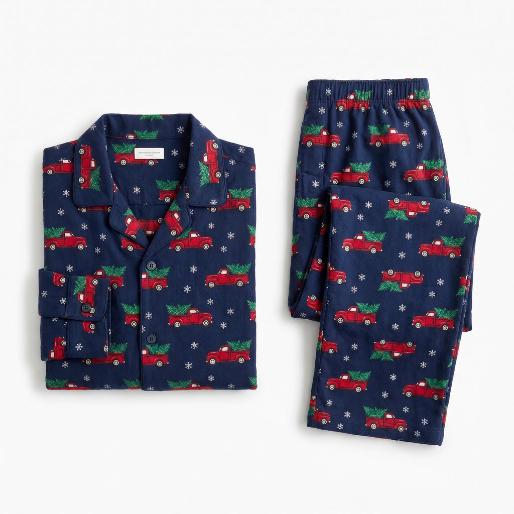 Pijama Largo Hombre Navideño Camioneta | UP2 Fashion