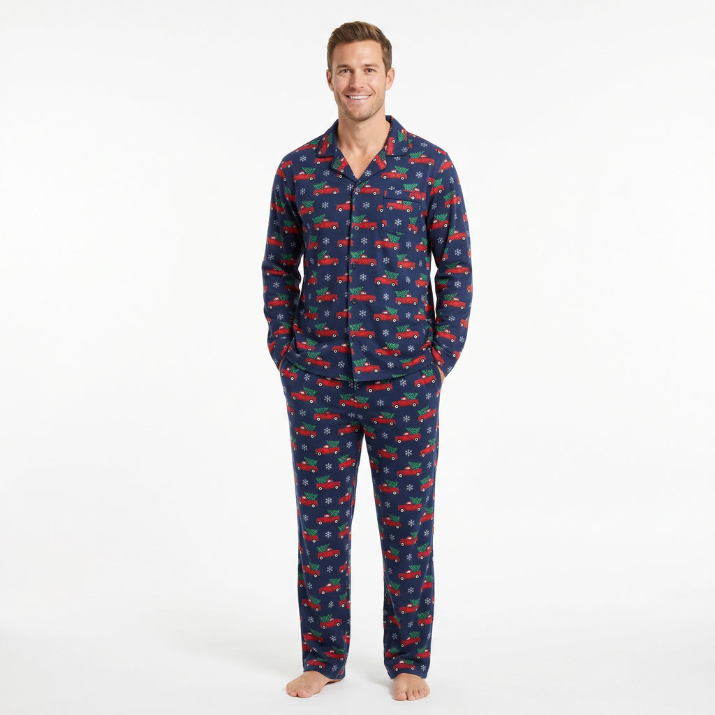 Pijama Largo Hombre Navideño Camioneta | UP2 Fashion