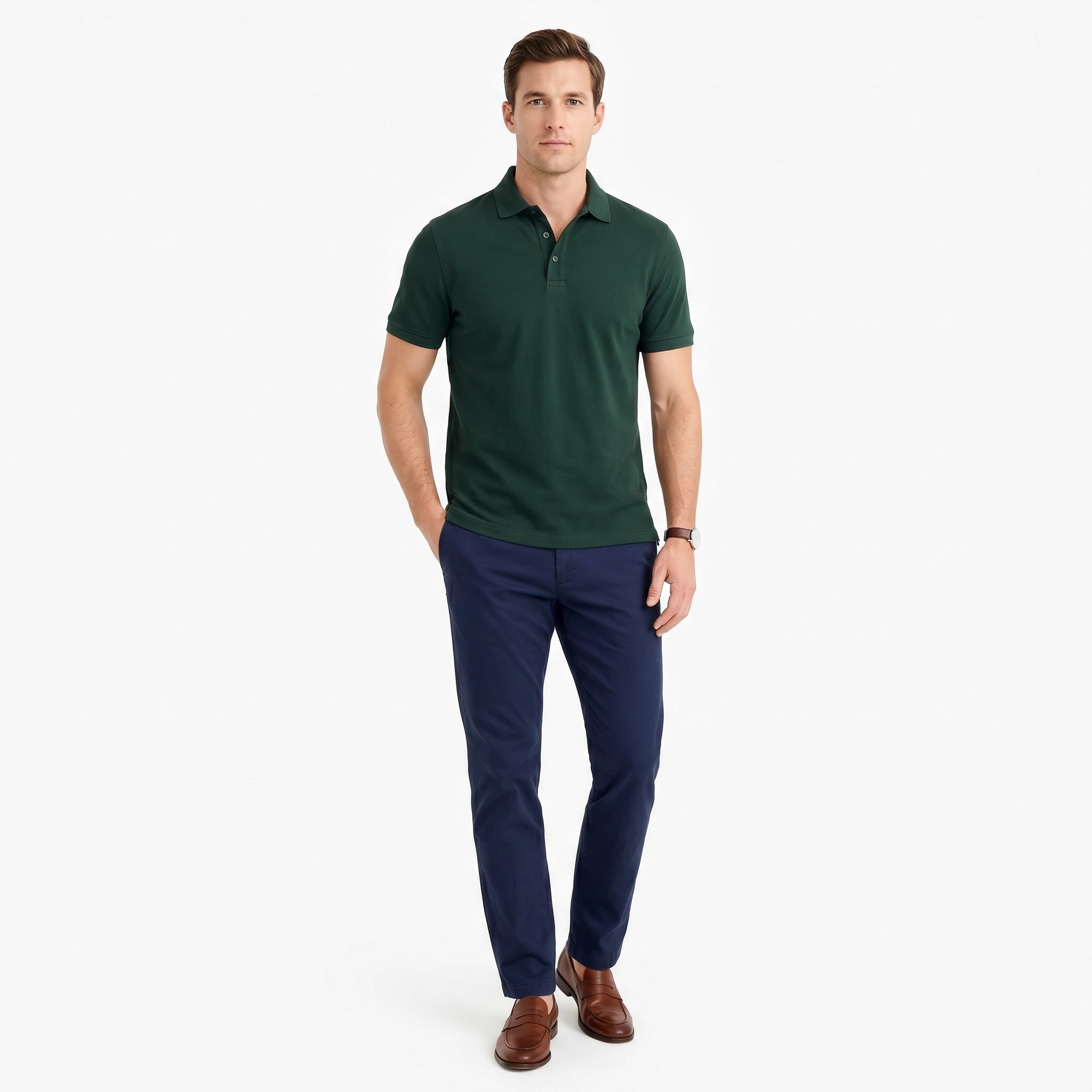 Polo Hombre Verde Oscuro | UP2 Fashion