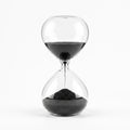 Reloj de Arena Decorativo de Cristal — Arena Negra