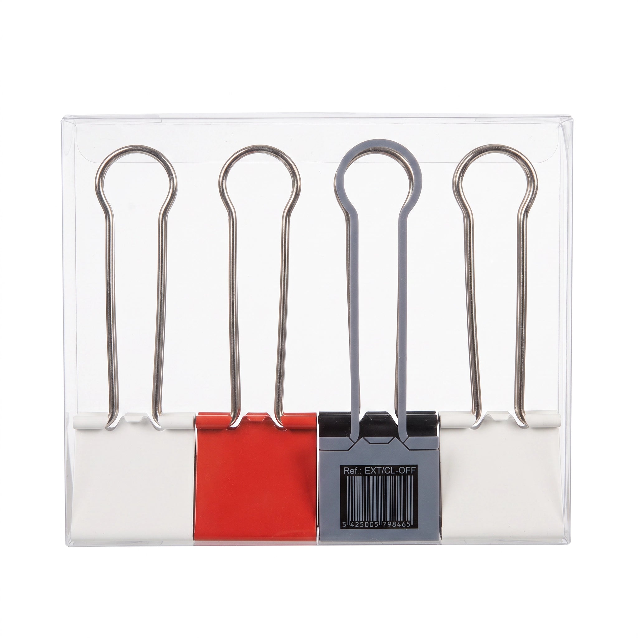 Set 4 Clips Sujetapapeles Gigantes — Colores Surtidos