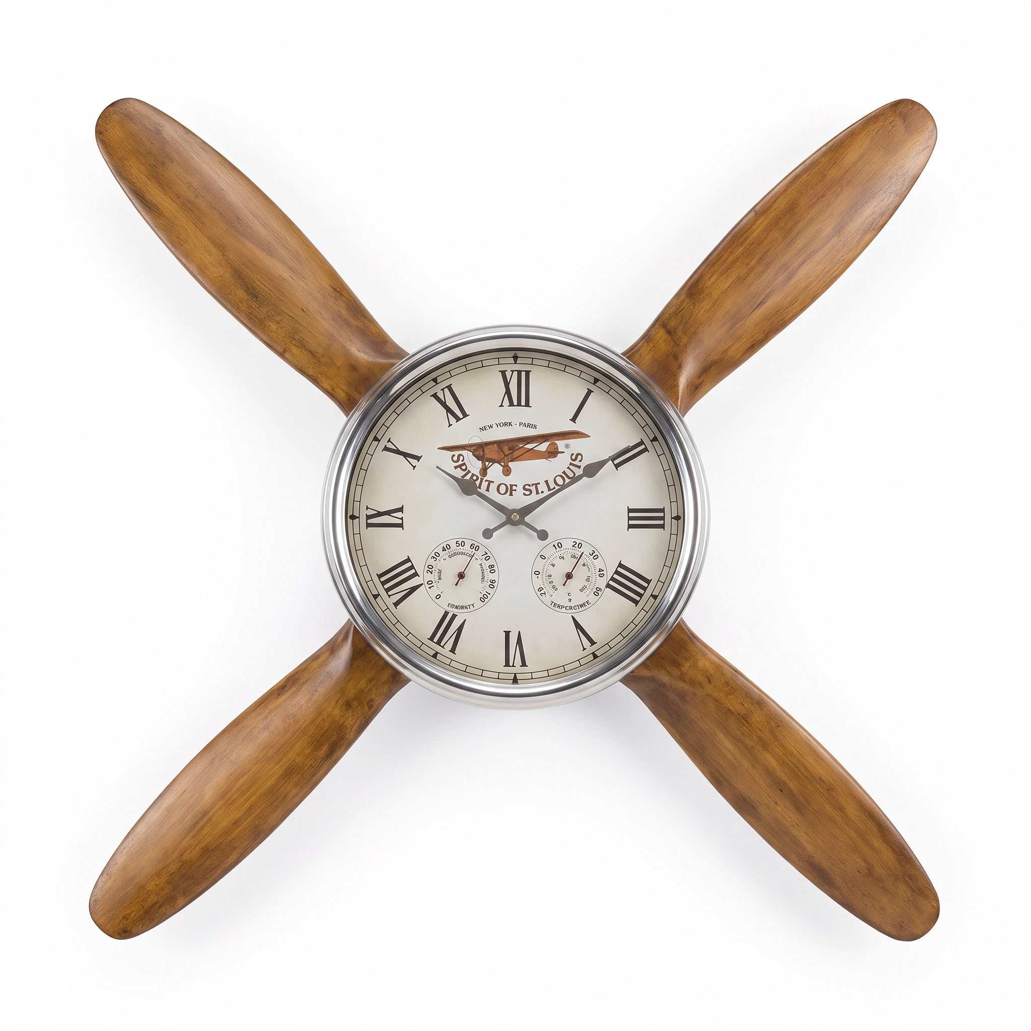 Reloj de Pared Atlantic Spirit of St. Louis — Con Higrómetro