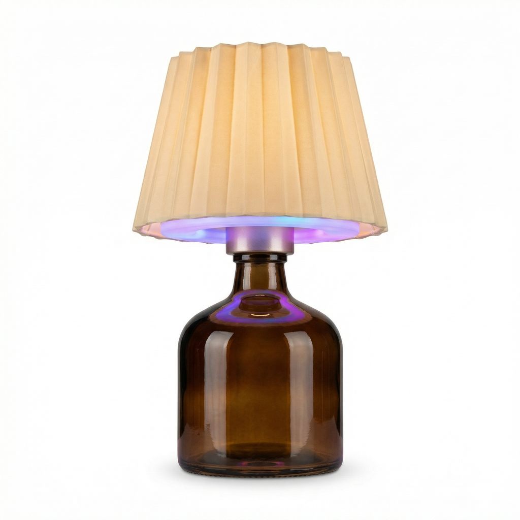 Lámpara de Mesa 3 en 1 Beige Recargable USB-C con Dimmer Táctil y RGB IP44 | Casalux