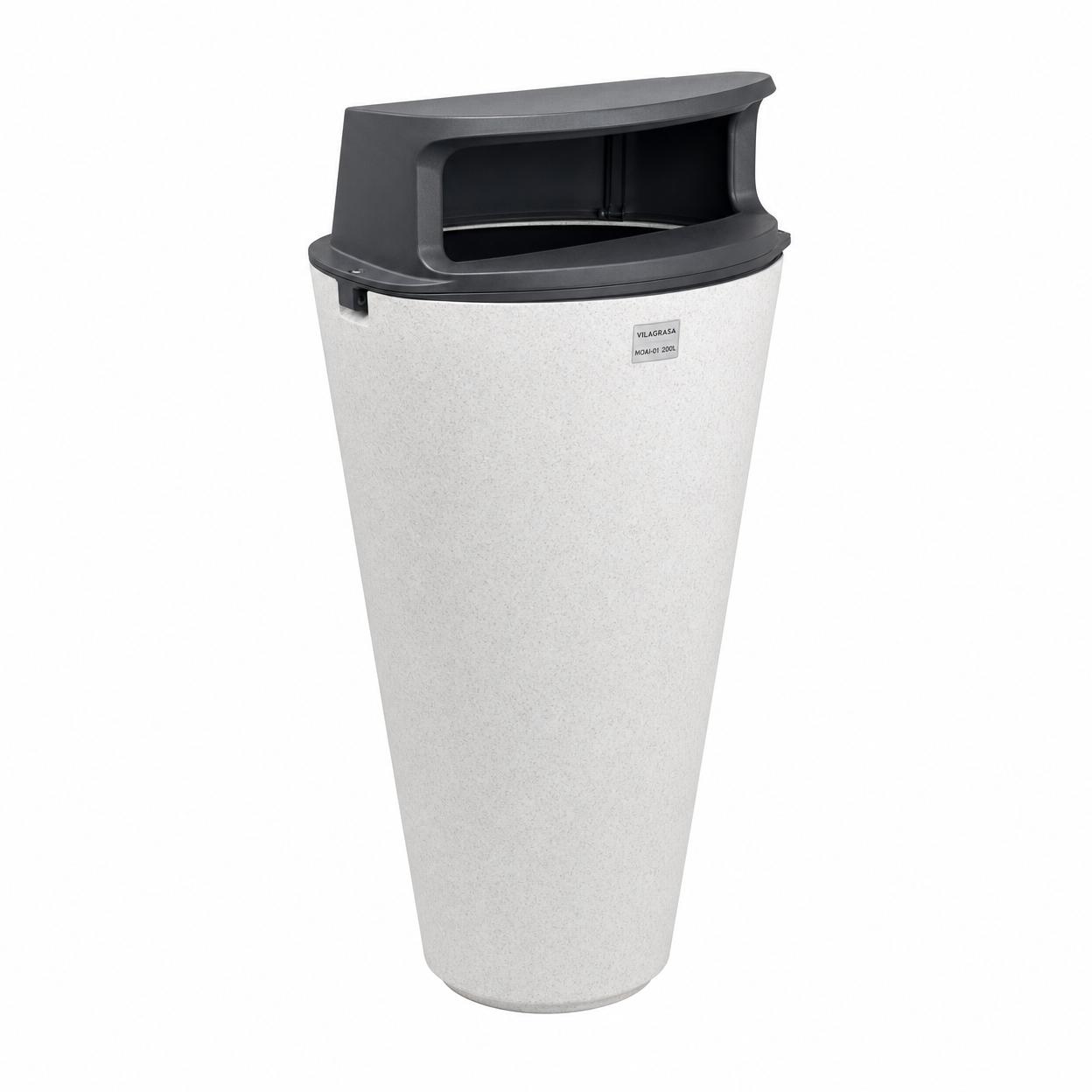 Papelera Exterior Vilagrasa MOAI-01 — 01 Papelera Cap.200L Ø665X942 Mm