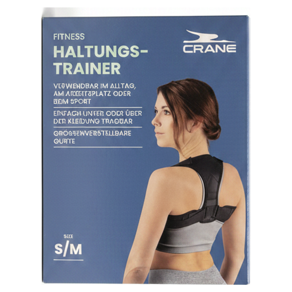 Crane Entrenador de Postura Talla S/M Negro Gris
