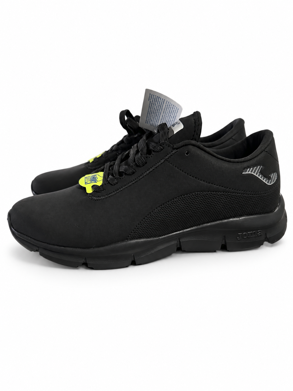 Zapatillas Joma Neftis Lady 2101 negras con cordones — fondo blanco