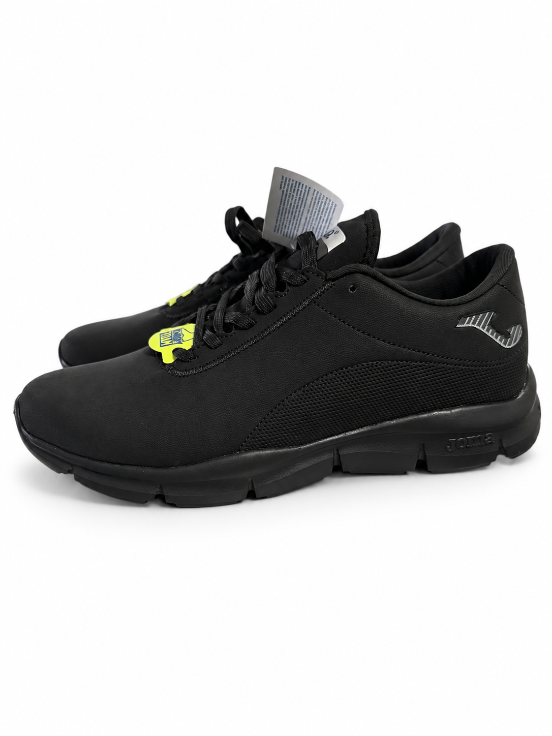 Zapatillas Joma Neftis Lady 2101 negras con cordones — fondo blanco