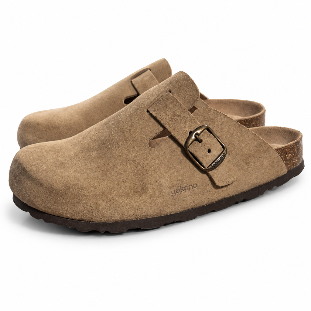 Zuecos Yokono 599 mushroom con hebilla — fondo blanco